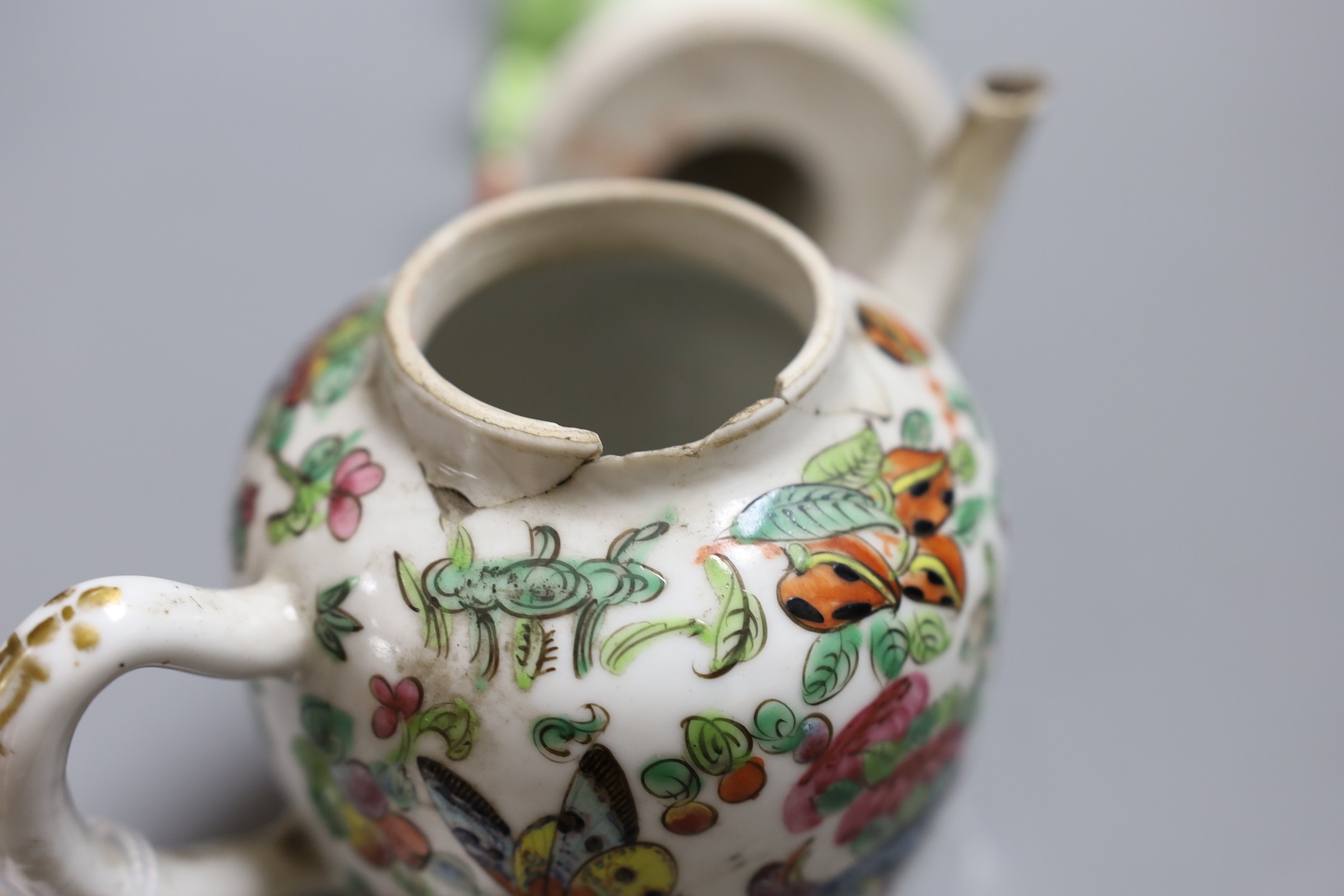 A group of mixed Asian ceramics, figurine 30 cms high